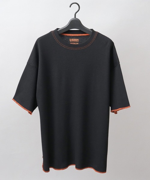 UNIVERSAL OVERALL（ユニバーサルオーバーオール）の「ヘビーウェイト ルーズフィット ソフト サーマル 半袖 カットソー（Tシャツ/カットソー・メンズ・ホワイト系その他2/ブラック系その他/ブラック系その他2/ブラック/ホワイト系その他/ホワイト・S/L/M）」の5枚目の写真