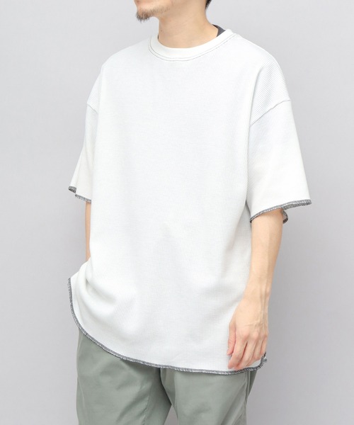 DOPE ベースボールシャツ 半袖 サーマル ワッフル グレー - メルカリ