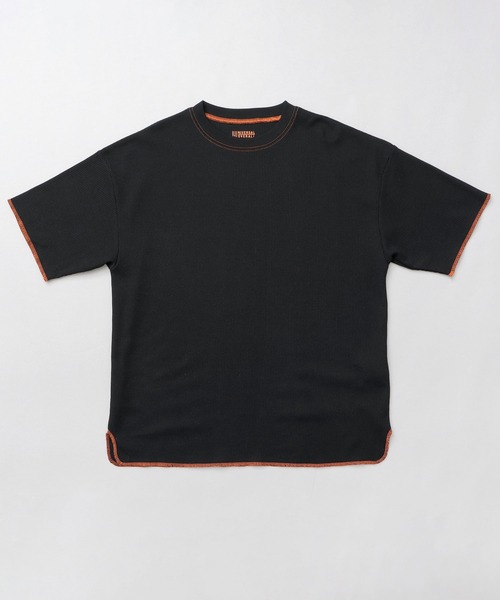 UNIVERSAL OVERALL（ユニバーサルオーバーオール）の「ヘビーウェイト ルーズフィット ソフト サーマル 半袖 カットソー（Tシャツ/カットソー・メンズ・ホワイト系その他2/ブラック系その他/ブラック系その他2/ブラック/ホワイト系その他/ホワイト・S/L/M）」の16枚目の写真
