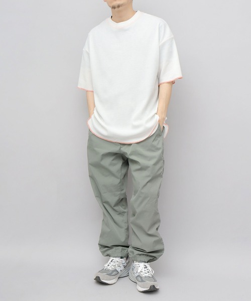 UNIVERSAL OVERALL（ユニバーサルオーバーオール）の「ヘビーウェイト ルーズフィット ソフト サーマル 半袖 カットソー（Tシャツ/カットソー・メンズ・ホワイト系その他2/ブラック系その他/ブラック系その他2/ブラック/ホワイト系その他/ホワイト・S/L/M）」の20枚目の写真