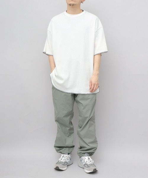 UNIVERSAL OVERALL（ユニバーサルオーバーオール）の「ヘビーウェイト ルーズフィット ソフト サーマル 半袖 カットソー（Tシャツ/カットソー・メンズ・ホワイト系その他2/ブラック系その他/ブラック系その他2/ブラック/ホワイト系その他/ホワイト・S/L/M）」の22枚目の写真
