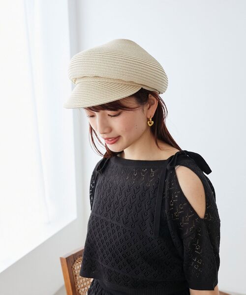 MAJESTIC LEGON(マジェスティックレゴン)の「ウォッシャブルキャスケット(キャスケット・レディース・ブラック/ベージュ/ブラウン・FREE)」の5枚目の写真