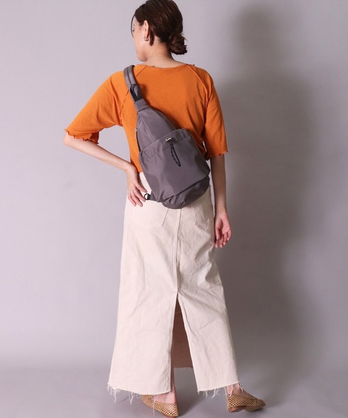 Legato Largo（レガートラルゴ）の「(LF)【Legato Largo】ドロスト クロス ボディバッグ（ボディバッグ/ウエストポーチ・レディース・アイボリー/ブラック/グレー/ベージュ・ONE SIZE）」の9枚目の写真