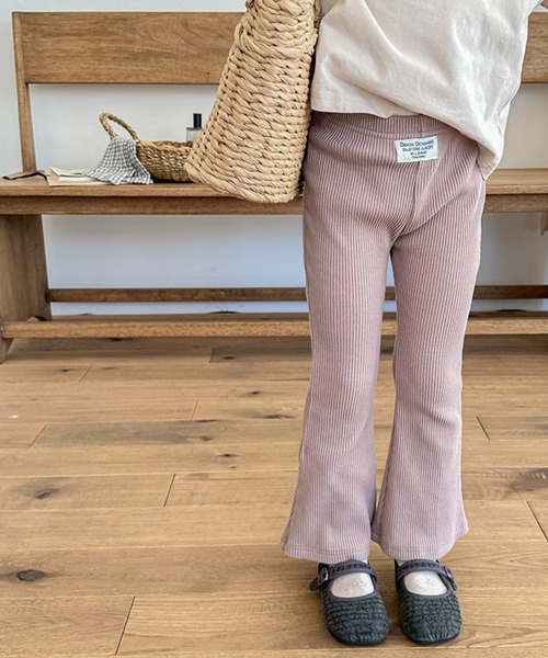 aimoha（アイモハ）の「【aimoha-KIDS-】9分丈　セミフレアパンツ (OG)（その他パンツ・キッズ・ライトグレー/ダークグレー/ピンク/ブラック/ライトピンク/ブルー・100/90/80/130/120/110/160/140/150）」の7枚目の写真