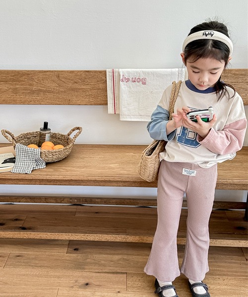 aimoha（アイモハ）の「【aimoha-KIDS-】9分丈　セミフレアパンツ (OG)（その他パンツ・キッズ・ライトグレー/ダークグレー/ピンク/ブラック/ライトピンク/ブルー・100/90/80/130/120/110/160/140/150）」の11枚目の写真