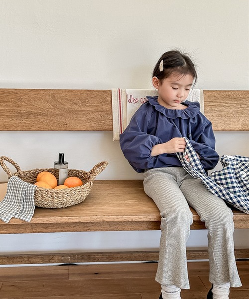 aimoha（アイモハ）の「【aimoha-KIDS-】9分丈　セミフレアパンツ (OG)（その他パンツ・キッズ・ライトグレー/ダークグレー/ピンク/ブラック/ライトピンク/ブルー・100/90/80/130/120/110/160/140/150）」の14枚目の写真