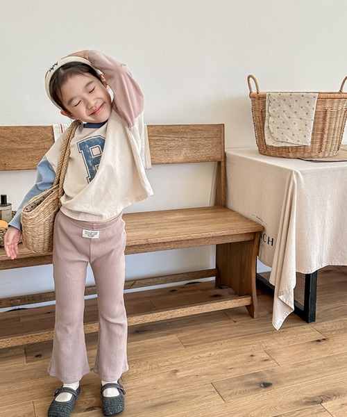 aimoha（アイモハ）の「【aimoha-KIDS-】9分丈　セミフレアパンツ (OG)（その他パンツ・キッズ・ライトグレー/ダークグレー/ピンク/ブラック/ライトピンク/ブルー・100/90/80/130/120/110/160/140/150）」の12枚目の写真