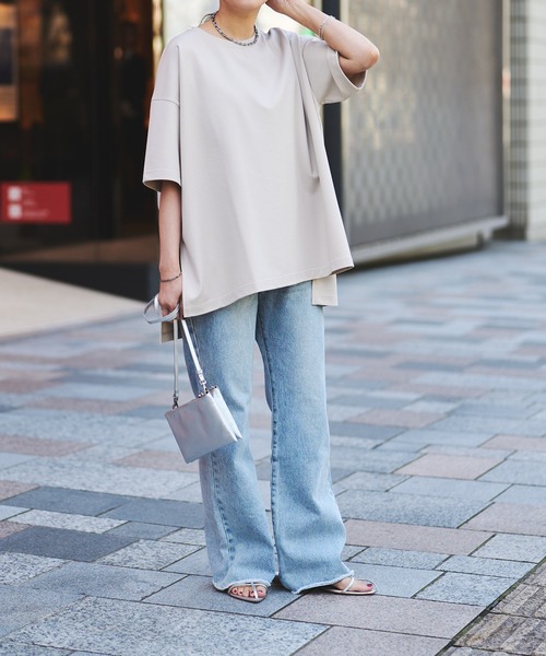 RIVE DROITE(リヴドロワ)の「【WEB限定】ライトポンチゴブソデカットソー(Tシャツ/カットソー・レディース・ベージュ/ブラック/オフホワイト・FREE)」の22枚目の写真