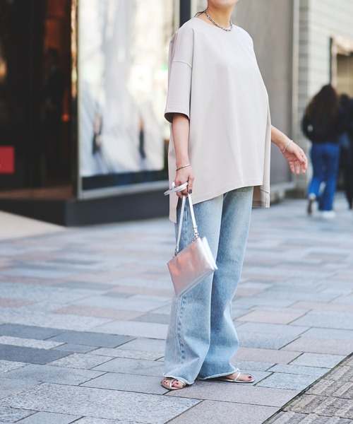 RIVE DROITE(リヴドロワ)の「【WEB限定】ライトポンチゴブソデカットソー(Tシャツ/カットソー・レディース・ベージュ/ブラック/オフホワイト・FREE)」の21枚目の写真