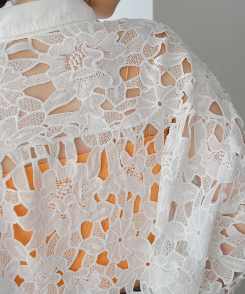 Kastane（カスタネ）の「レースクロップドシャツ（シャツ/ブラウス・レディース・ブラック/ホワイト・FREE）」の11枚目の写真