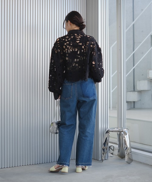 Kastane（カスタネ）の「レースクロップドシャツ（シャツ/ブラウス・レディース・ブラック/ホワイト・FREE）」の21枚目の写真