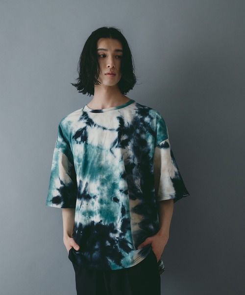 brknhome（ブロークンホーム）の「【brknhome/ブロークンホーム】オーバーサイズ　タイダイプリントTシャツ（Tシャツ/カットソー・メンズ・グリーン/レッド/ブルー・LARGE/MEDIUM）」の6枚目の写真