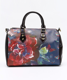 Desigual（デシグアル）の「「Desigual/デシグアル」フラワープリントエナメルボストンバッグ（ボストンバッグ）」