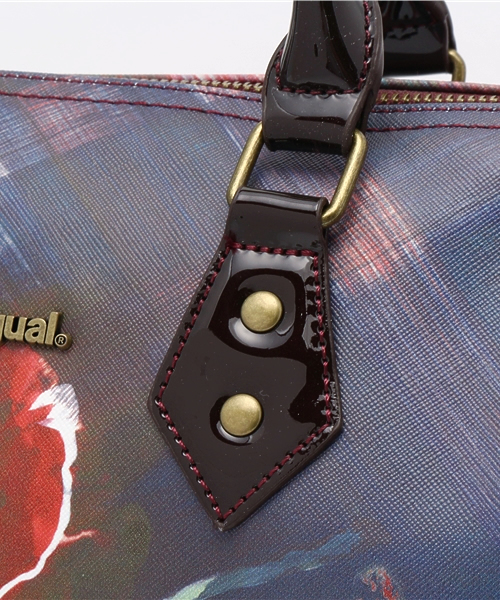 Desigual（デシグアル）の「「Desigual/デシグアル」フラワープリントエナメルボストンバッグ（ボストンバッグ・レディース・ワインレッド・ONE SIZE）」の11枚目の写真