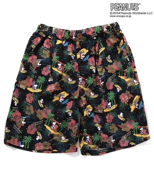PEANUTS(ピーナッツ)の「【セットアップ・お揃い可能】PEANUTS ALOHA SHORTS(オトナ)(その他パンツ・レディース・キナリ/ブラック/ターコイズブルー・LARGE/MEDIUM)」の5枚目の写真