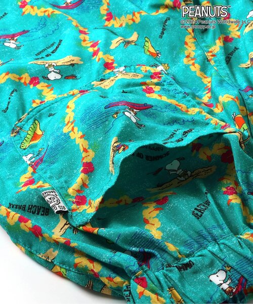 PEANUTS(ピーナッツ)の「【セットアップ・お揃い可能】PEANUTS ALOHA SHORTS(オトナ)(その他パンツ・レディース・キナリ/ブラック/ターコイズブルー・LARGE/MEDIUM)」の7枚目の写真