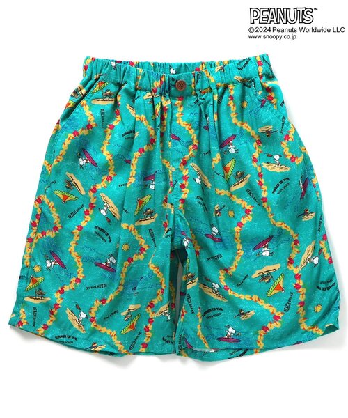 PEANUTS(ピーナッツ)の「【セットアップ・お揃い可能】PEANUTS ALOHA SHORTS(オトナ)(その他パンツ・レディース・キナリ/ブラック/ターコイズブルー・LARGE/MEDIUM)」の10枚目の写真