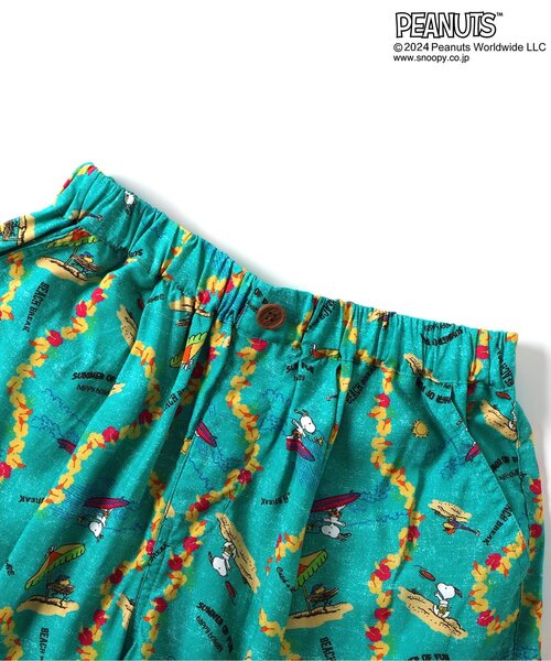 PEANUTS(ピーナッツ)の「【セットアップ・お揃い可能】PEANUTS ALOHA SHORTS(オトナ)(その他パンツ・レディース・キナリ/ブラック/ターコイズブルー・LARGE/MEDIUM)」の14枚目の写真