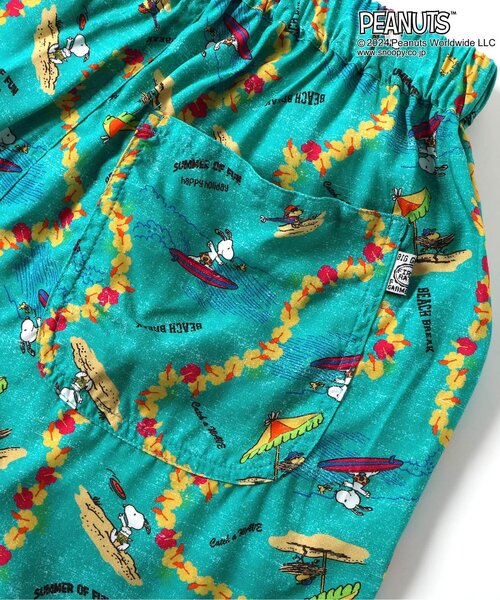 PEANUTS(ピーナッツ)の「【セットアップ・お揃い可能】PEANUTS ALOHA SHORTS(オトナ)(その他パンツ・レディース・キナリ/ブラック/ターコイズブルー・LARGE/MEDIUM)」の16枚目の写真