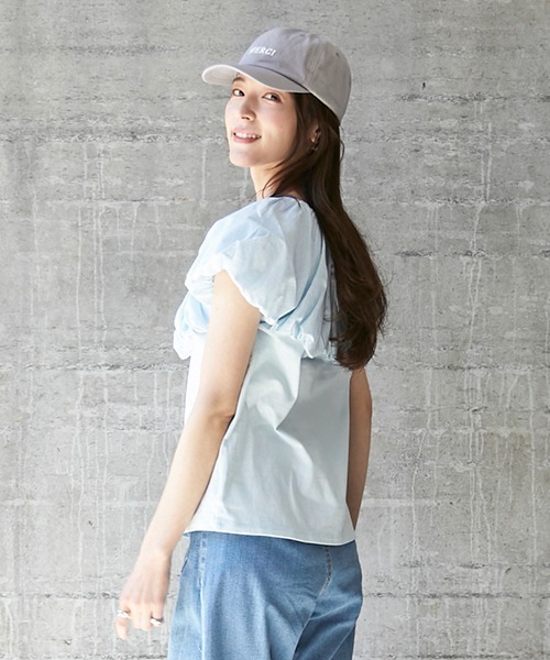 petit main LIEN(プティマインリアン)の「【リンク】バルーンカットソー(レディース)(Tシャツ/カットソー・レディース・イエロー/ライトブルー/ブラック・FREE)」の6枚目の写真