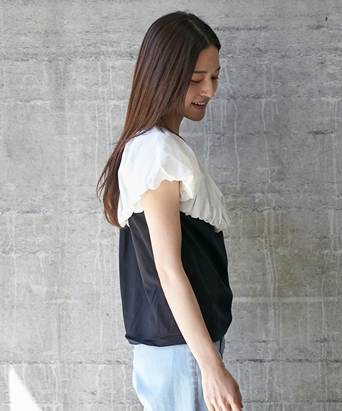 petit main LIEN(プティマインリアン)の「【リンク】バルーンカットソー(レディース)(Tシャツ/カットソー・レディース・イエロー/ライトブルー/ブラック・FREE)」の10枚目の写真