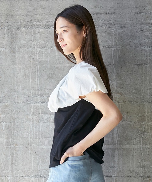 petit main LIEN(プティマインリアン)の「【リンク】バルーンカットソー(レディース)(Tシャツ/カットソー・レディース・イエロー/ライトブルー/ブラック・FREE)」の12枚目の写真