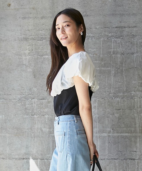 petit main LIEN(プティマインリアン)の「【リンク】バルーンカットソー(レディース)(Tシャツ/カットソー・レディース・イエロー/ライトブルー/ブラック・FREE)」の14枚目の写真