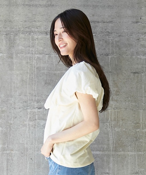 petit main LIEN(プティマインリアン)の「【リンク】バルーンカットソー(レディース)(Tシャツ/カットソー・レディース・イエロー/ライトブルー/ブラック・FREE)」の16枚目の写真