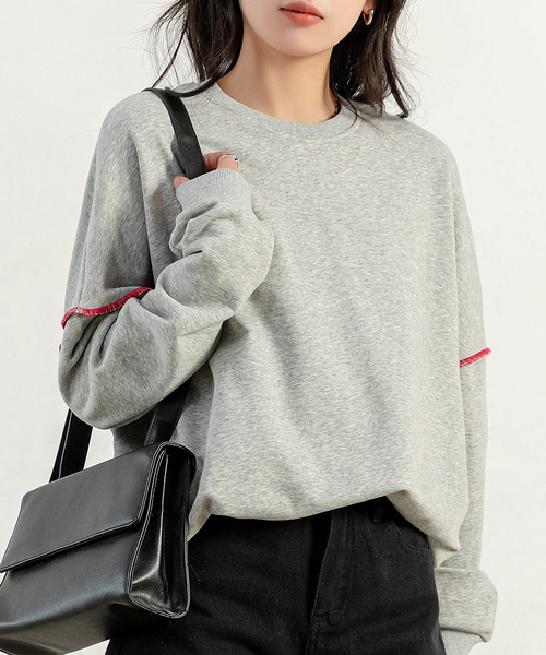diante オーバースウェット gray セール】レディース バイカラー