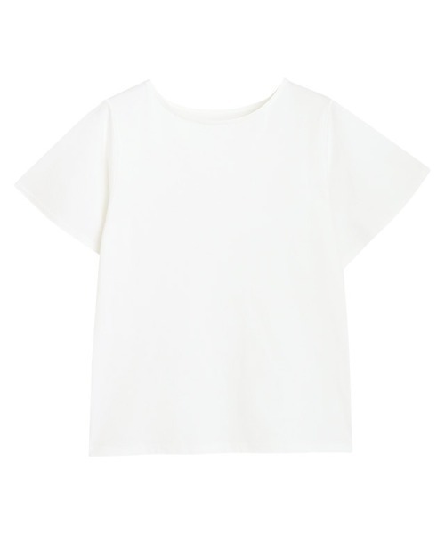 Pierrot(ピエロ)の「ひんやりシルキーフレアスリーブカットソー(Tシャツ/カットソー・レディース・ライトベージュ/ブラック/オフホワイト/ネイビー・M/L)」の21枚目の写真