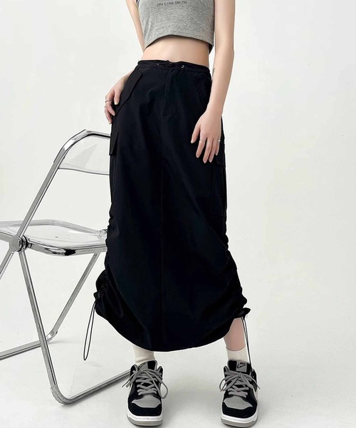 NANEA(ナネア)の「サイドドロストカーゴスカート(スカート・レディース・チャコールグレー/ブラック・SMALL/MEDIUM/LARGE)」の22枚目の写真