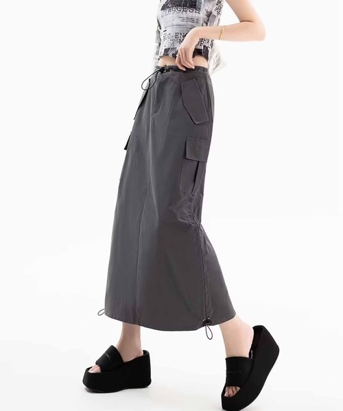 NANEA(ナネア)の「サイドドロストカーゴスカート(スカート・レディース・チャコールグレー/ブラック・SMALL/MEDIUM/LARGE)」の16枚目の写真
