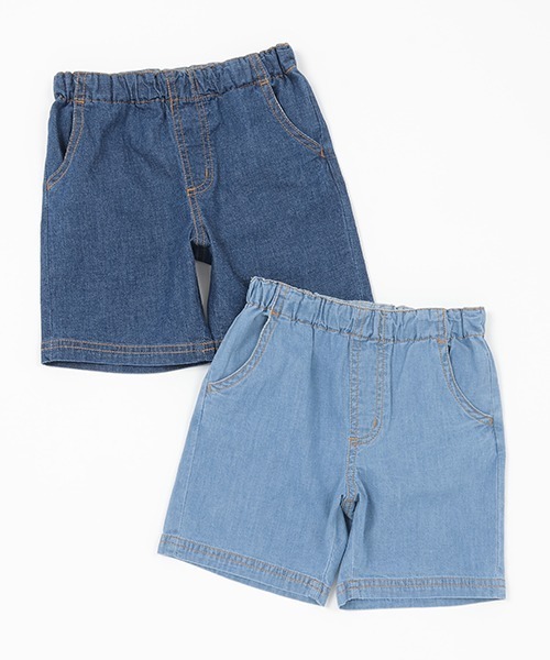 petit main（プティマイン）の「ストレッチデニムハーフパンツ（デニムパンツ・キッズ・サックスブルー/ブルー・110cm/120cm/130cm/100cm/80ｃｍ/90cm）」の16枚目の写真