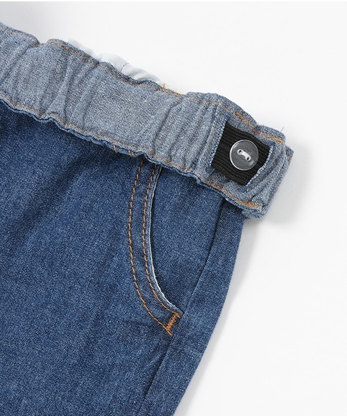 petit main（プティマイン）の「ストレッチデニムハーフパンツ（デニムパンツ・キッズ・サックスブルー/ブルー・110cm/120cm/130cm/100cm/80ｃｍ/90cm）」の13枚目の写真