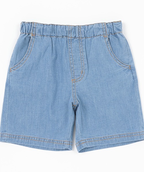 petit main（プティマイン）の「ストレッチデニムハーフパンツ（デニムパンツ・キッズ・サックスブルー/ブルー・110cm/120cm/130cm/100cm/80ｃｍ/90cm）」の7枚目の写真