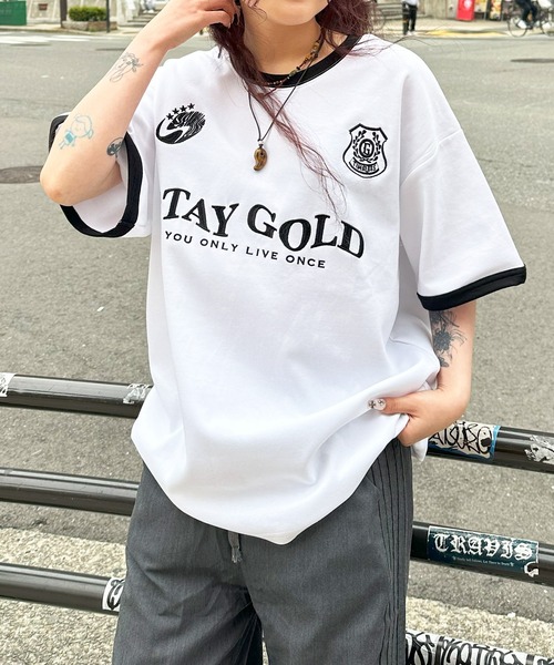 STAY GOLD(ステイゴールド)の「【STAYGOLD】ゲームシャツデザイン Tシャツ / Game shirt design T-shirt(Tシャツ/カットソー・メンズ・レッド/ネイビー/ホワイト・L/M)」の1枚目の写真