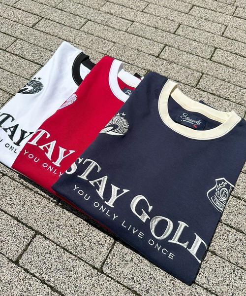 STAY GOLD(ステイゴールド)の「【STAYGOLD】ゲームシャツデザイン Tシャツ / Game shirt design T-shirt(Tシャツ/カットソー・メンズ・レッド/ネイビー/ホワイト・L/M)」の4枚目の写真
