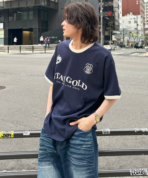 STAY GOLD(ステイゴールド)の「【STAYGOLD】ゲームシャツデザイン Tシャツ / Game shirt design T-shirt(Tシャツ/カットソー・メンズ・レッド/ネイビー/ホワイト・L/M)」の12枚目の写真