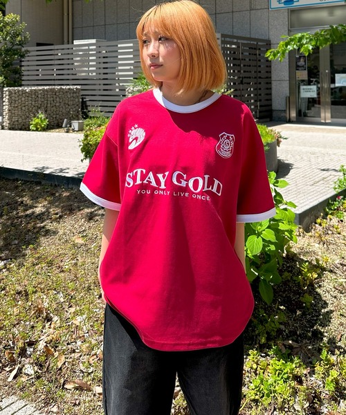 STAY GOLD(ステイゴールド)の「【STAYGOLD】ゲームシャツデザイン Tシャツ / Game shirt design T-shirt(Tシャツ/カットソー・メンズ・レッド/ネイビー/ホワイト・L/M)」の13枚目の写真