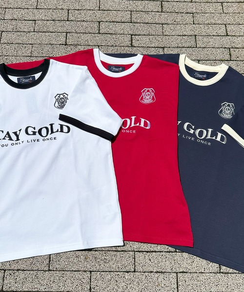 STAY GOLD(ステイゴールド)の「【STAYGOLD】ゲームシャツデザイン Tシャツ / Game shirt design T-shirt(Tシャツ/カットソー・メンズ・レッド/ネイビー/ホワイト・L/M)」の5枚目の写真