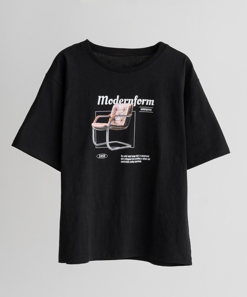Adoon plain(アドーンプレーン)の「アソートプリントT (プランター)(Tシャツ/カットソー・メンズ・オフホワイト/チャコールグレー/ブラック系その他/ホワイト系その他/ブラック・LARGE/MEDIUM)」の1枚目の写真