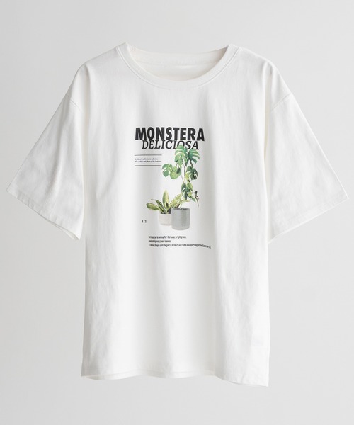 Adoon plain(アドーンプレーン)の「アソートプリントT (プランター)(Tシャツ/カットソー・メンズ・オフホワイト/チャコールグレー/ブラック系その他/ホワイト系その他/ブラック・LARGE/MEDIUM)」の2枚目の写真