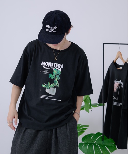 Adoon plain(アドーンプレーン)の「アソートプリントT (プランター)(Tシャツ/カットソー・メンズ・オフホワイト/チャコールグレー/ブラック系その他/ホワイト系その他/ブラック・LARGE/MEDIUM)」の20枚目の写真