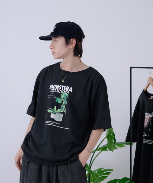 Adoon plain(アドーンプレーン)の「アソートプリントT (プランター)(Tシャツ/カットソー・メンズ・オフホワイト/チャコールグレー/ブラック系その他/ホワイト系その他/ブラック・LARGE/MEDIUM)」の21枚目の写真