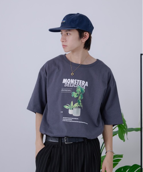 Adoon plain(アドーンプレーン)の「アソートプリントT (プランター)(Tシャツ/カットソー・メンズ・オフホワイト/チャコールグレー/ブラック系その他/ホワイト系その他/ブラック・LARGE/MEDIUM)」の17枚目の写真