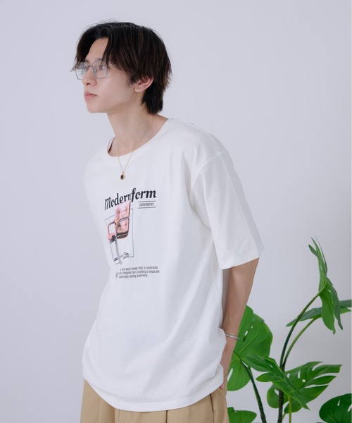 Adoon plain(アドーンプレーン)の「アソートプリントT (プランター)(Tシャツ/カットソー・メンズ・オフホワイト/チャコールグレー/ブラック系その他/ホワイト系その他/ブラック・LARGE/MEDIUM)」の18枚目の写真
