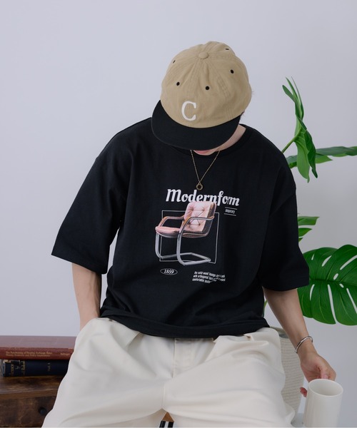 Adoon plain(アドーンプレーン)の「アソートプリントT (プランター)(Tシャツ/カットソー・メンズ・オフホワイト/チャコールグレー/ブラック系その他/ホワイト系その他/ブラック・LARGE/MEDIUM)」の19枚目の写真
