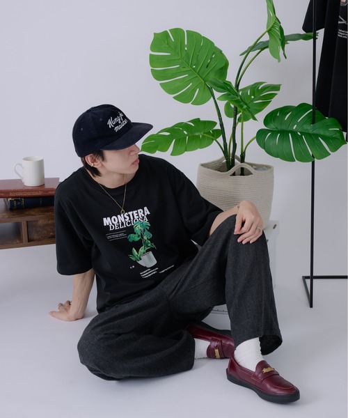 Adoon plain(アドーンプレーン)の「アソートプリントT (プランター)(Tシャツ/カットソー・メンズ・オフホワイト/チャコールグレー/ブラック系その他/ホワイト系その他/ブラック・LARGE/MEDIUM)」の22枚目の写真