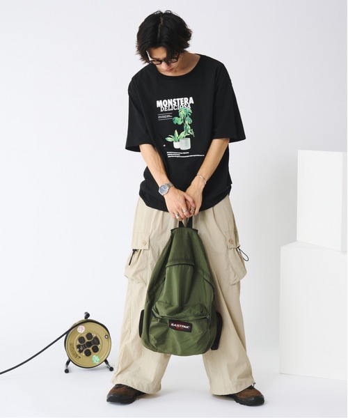 Adoon plain(アドーンプレーン)の「アソートプリントT (プランター)(Tシャツ/カットソー・メンズ・オフホワイト/チャコールグレー/ブラック系その他/ホワイト系その他/ブラック・LARGE/MEDIUM)」の7枚目の写真