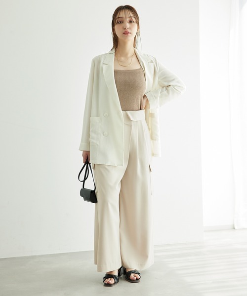 ROPE' PICNIC(ロペピクニック)の「アシンメトリータックパンツ(その他パンツ・レディース・ブラック/ベージュ系その他・36/38/40)」の7枚目の写真